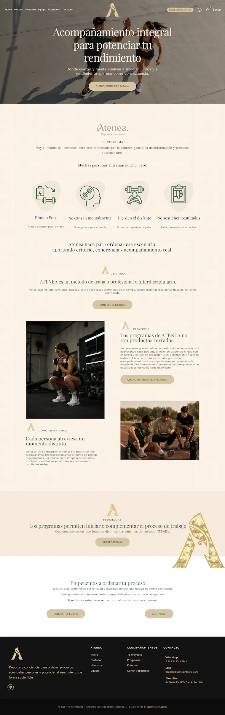 Atenea Integral - sitio web desarrollado por Proyecto Tu Website